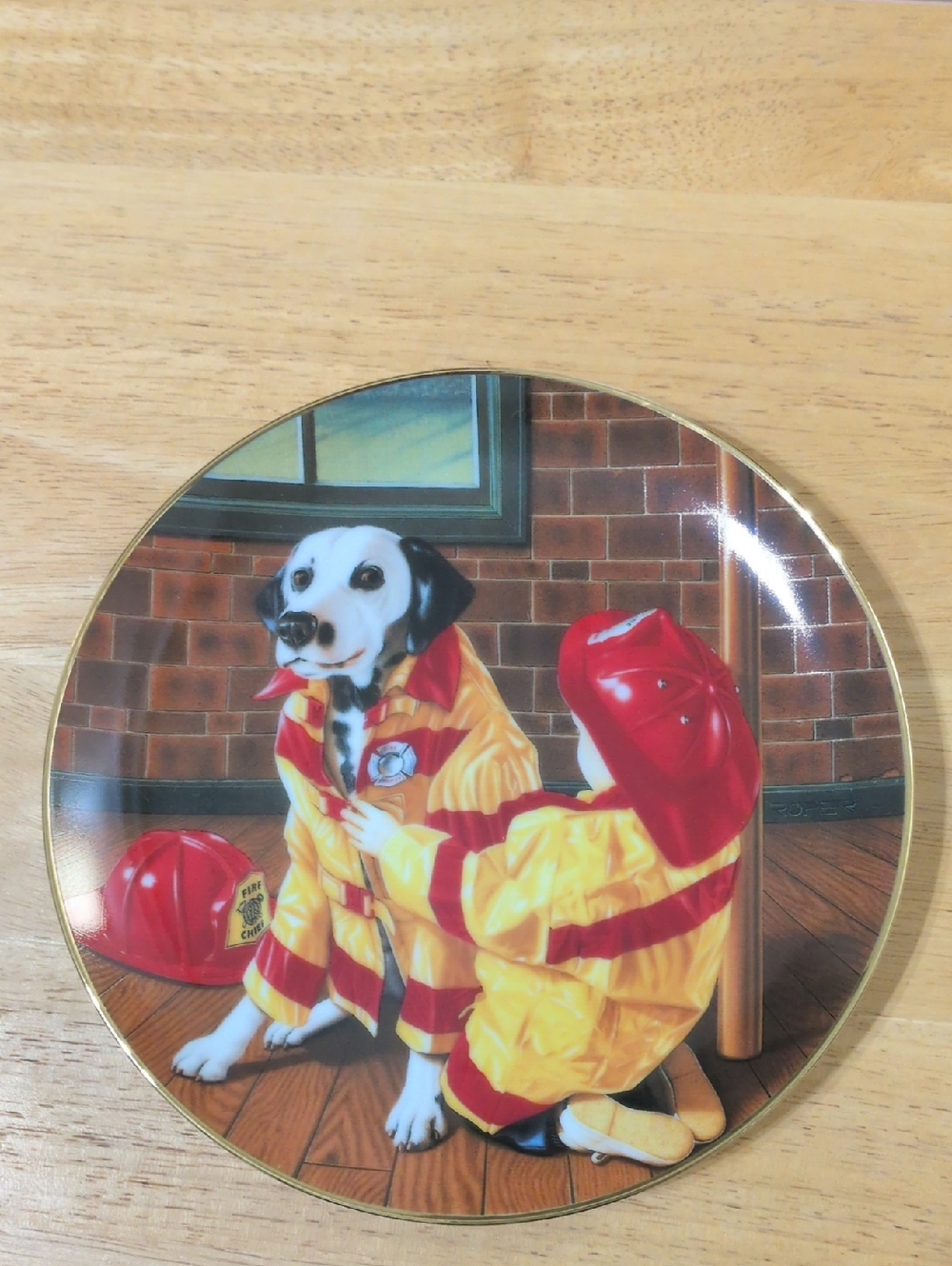 Danbury Mint Dalmatian Collectible Plate "The Chief" Fire Capers